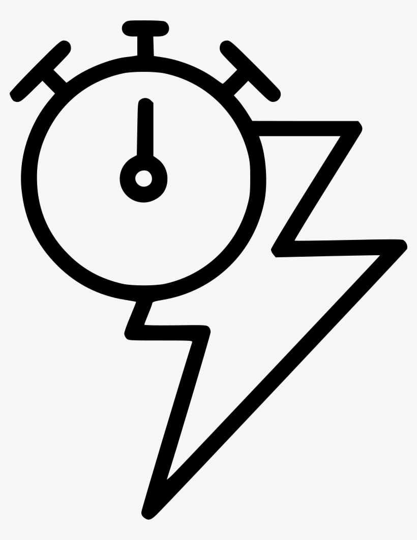 Speed Timer Lightening Bolt Comments, transparent png download