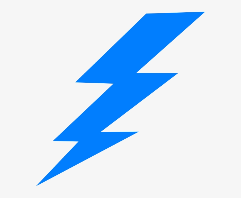 Blue Lightning Bolt Clipart, transparent png download