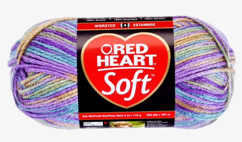 Watercolors Soft Yarn Yarn - Red Heart Soft Yarn, Multi, transparent png download
