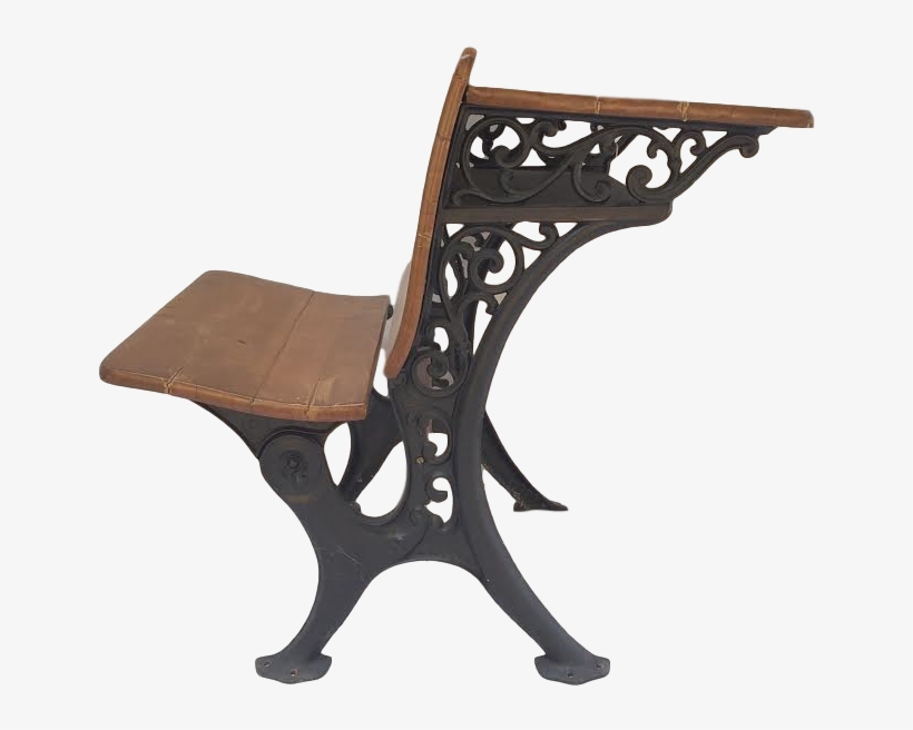Antique School Desk - Outdoor Bench, transparent png download
