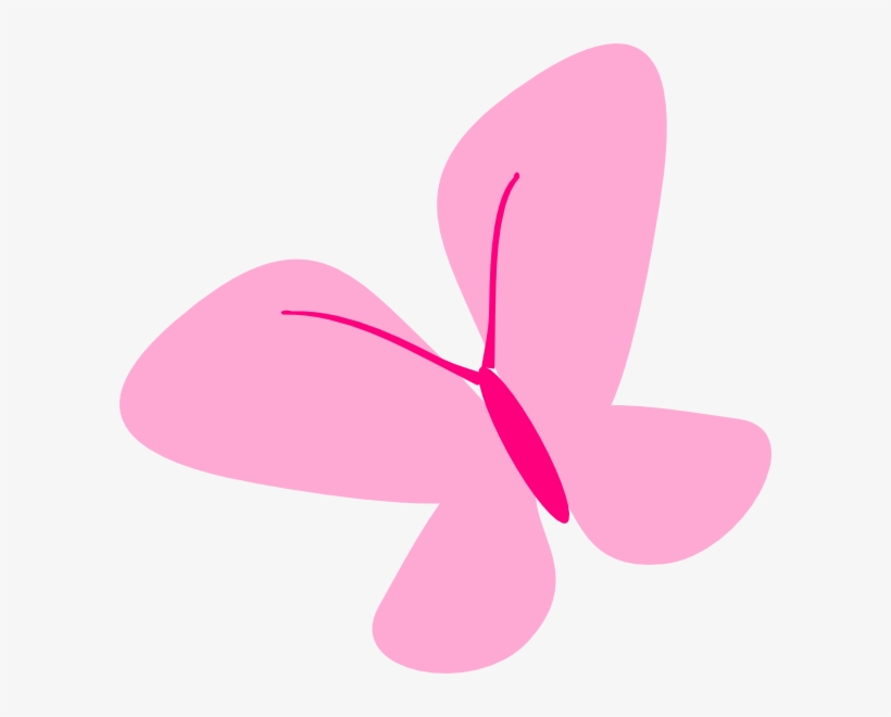 Light Pink Butterfly Clipart - Pink Butterfly Clip Art Png, transparent png download