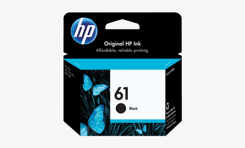 Hp 61 Black Original Ink Cartridge - Hp 301 Black Ink Cartridge, transparent png download