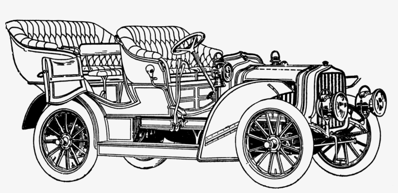 Car Clipart Vintage - Antique Cars Clip Art, transparent png download