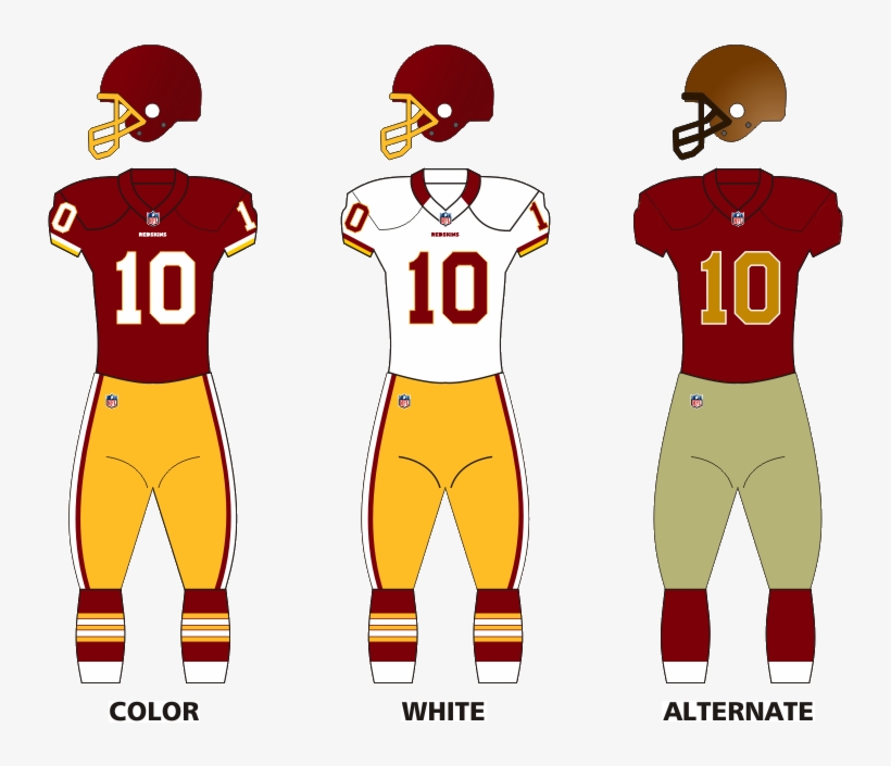 Washington Redskins Uniforms - Redskins Away Uniforms, transparent png download