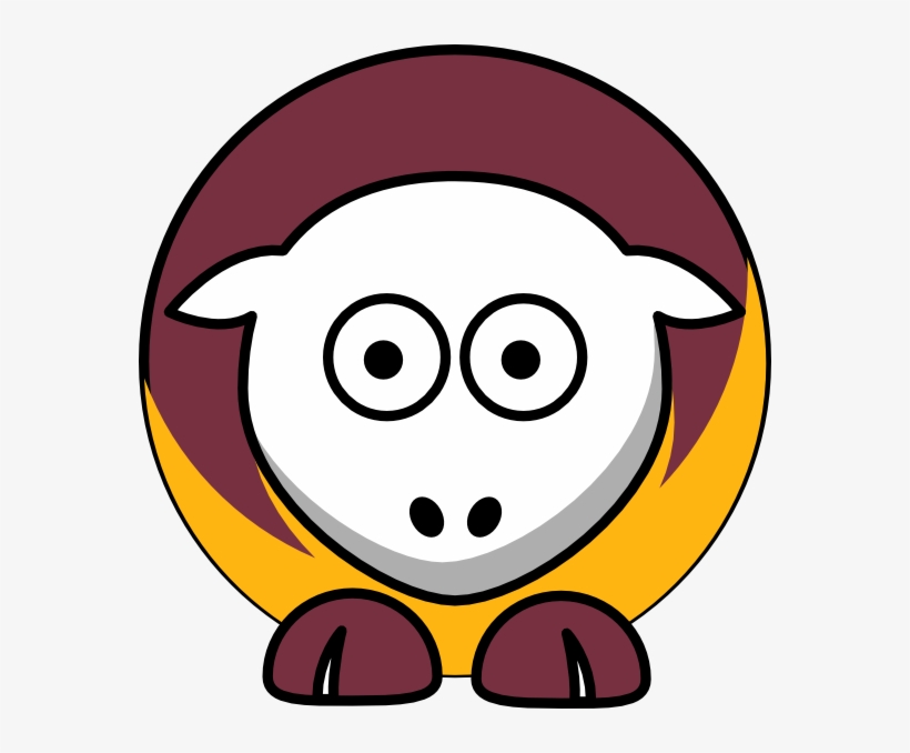 Sheep 3 Toned Washington Redskins Colors Svg Clip Arts, transparent png download