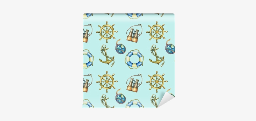 Old Binocular, Lifebuoy, Antique Sailboat Steering - Reddingsboei Achtergronden, transparent png download