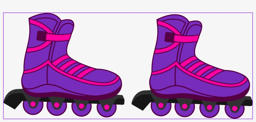 Free Library Appealing Rainbow Skate Birthday Party - Roller Blades Clipart, transparent png download
