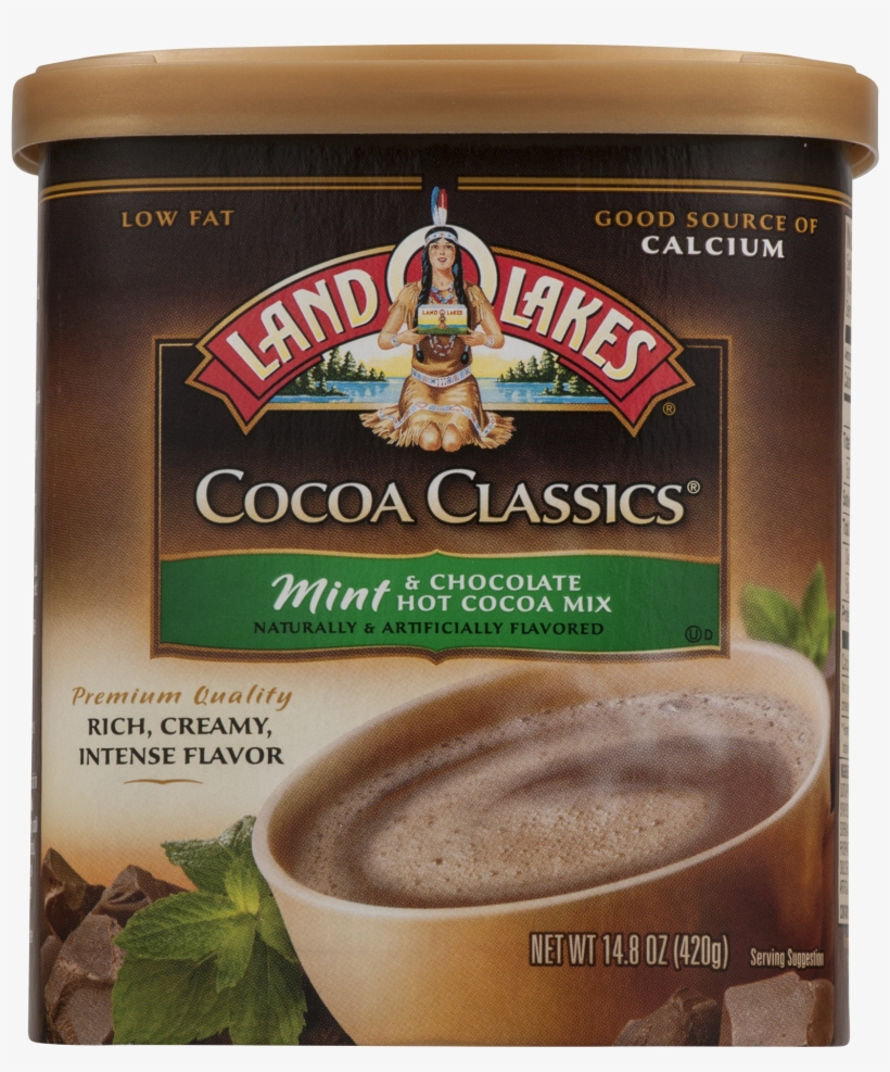 Land O Lakes Cocoa Classics Mint & Chocolate Hot Cocoa - Land O Lakes Cocoa Classics Hot Cocoa Mix, Mint &, transparent png download
