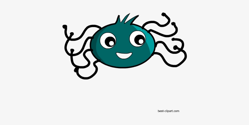 Cute Halloween Spider Clip Art - Clip Art, transparent png download