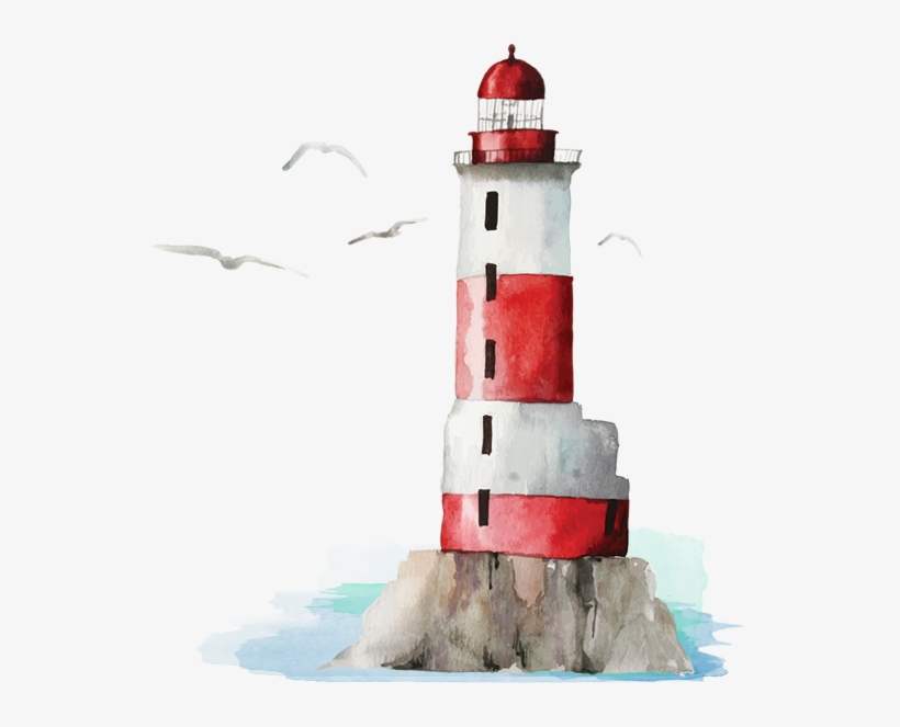 Lighthouse Watercolor Png, transparent png download