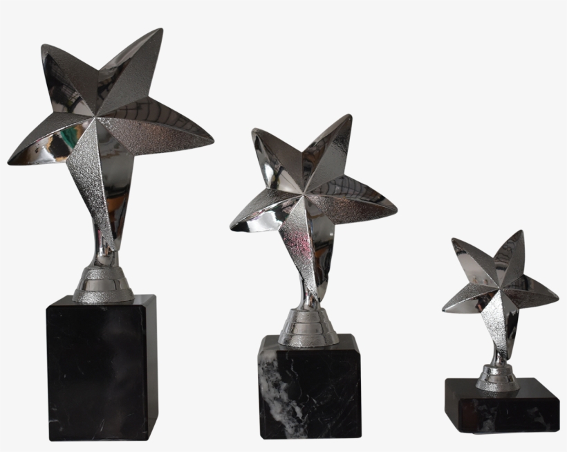 Am878 Silver Star On Marble Block - Advertising, transparent png download