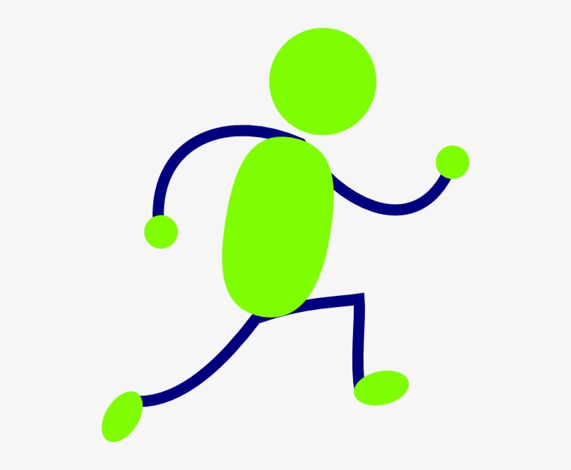 Green And Blue Running Man Svg Clip Arts 528 X 595, transparent png download