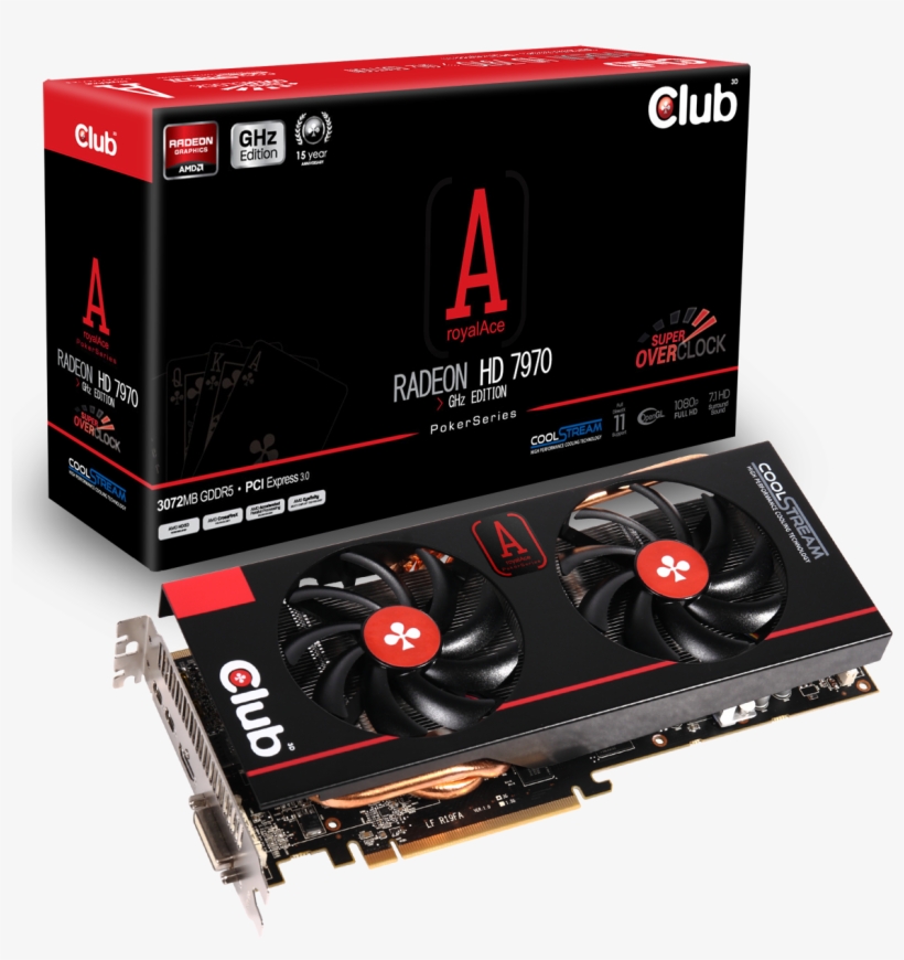 Club3d Launches The Radeon Hd 7970 Royal Ace Tahiti - Amd Radeon 7970, transparent png download