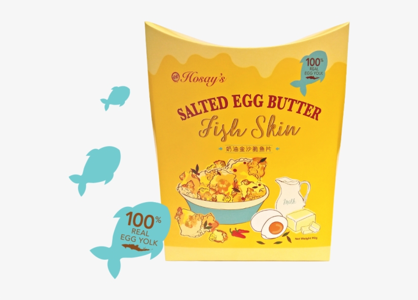 Salted Egg Butter Fish Skin 90g - Salted Duck Egg, transparent png download