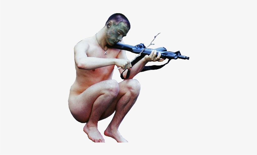 Personnaked - Man With Rifle Png, transparent png download