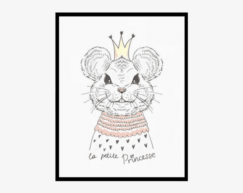 Petite Bello Wall Decor Mouse Princess / 8x10 Inch - Portrait, transparent png download