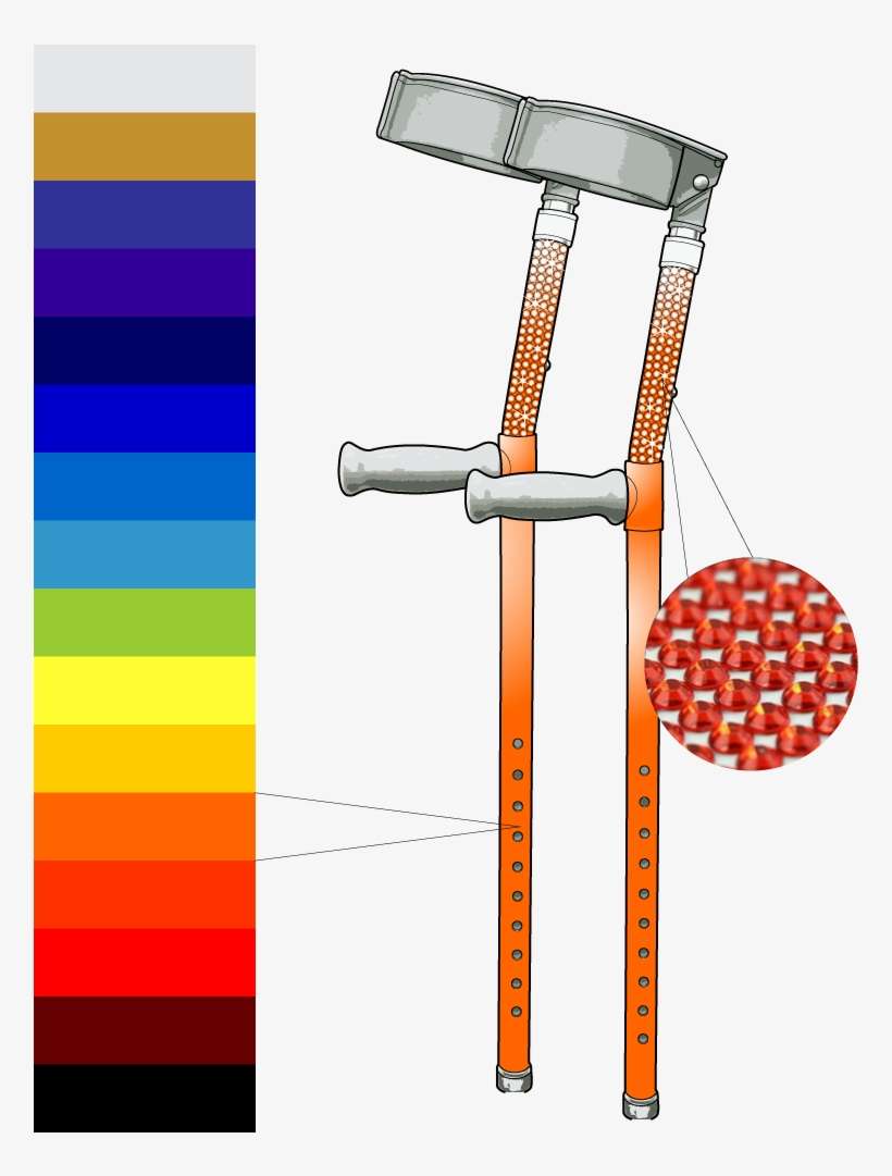 Pimp Mobility Custom Coloured Crutch - Mobility Aid, transparent png download