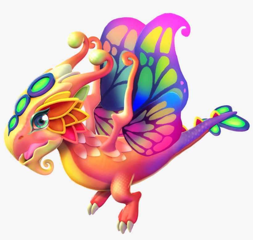 Butterfly Dragon - Dragon Mania Butterfly Dragon, transparent png download