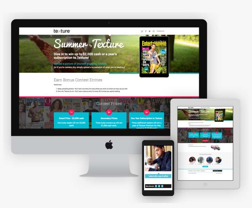 Texture Summer Campaign Website Design - Online Advertising, transparent png download