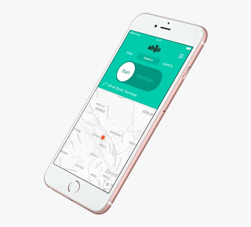 Smartphone With The Abilio App And The Swipe-in - Iphone, transparent png download