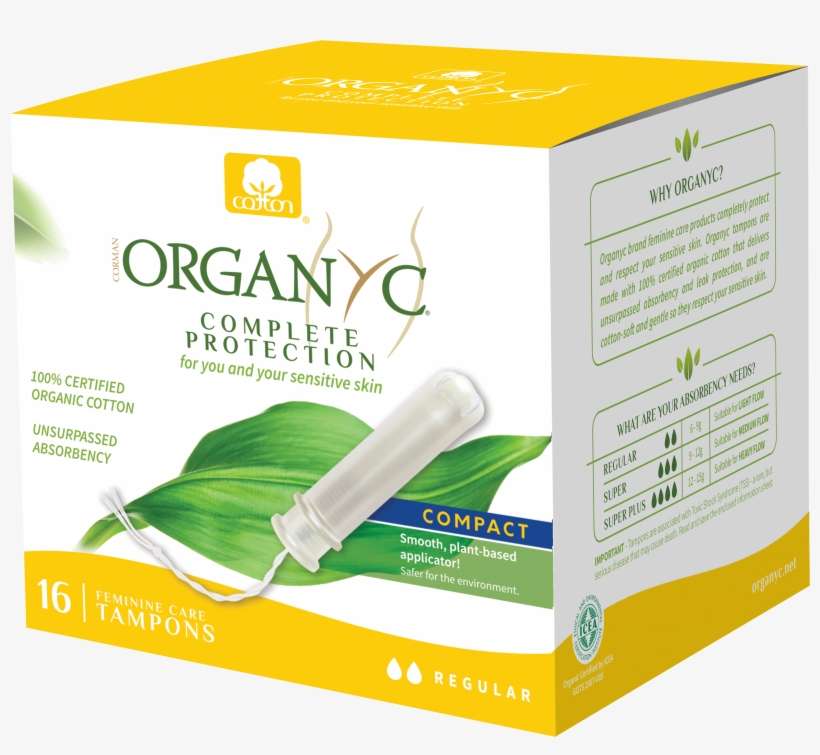 Organyc 100% Certified Organic Cotton Tampons, Normal - Cotton Inc, transparent png download