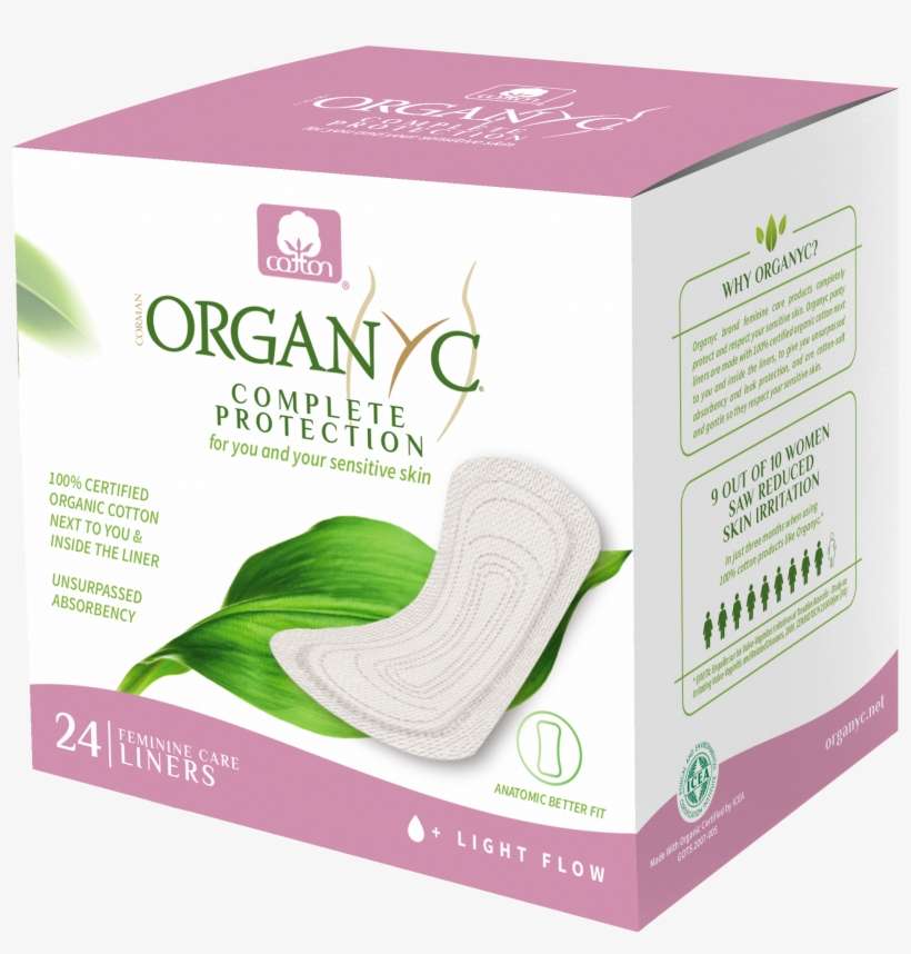 Organyc 100% Certified Organic Cotton Panty Liner, - Cotton, transparent png download
