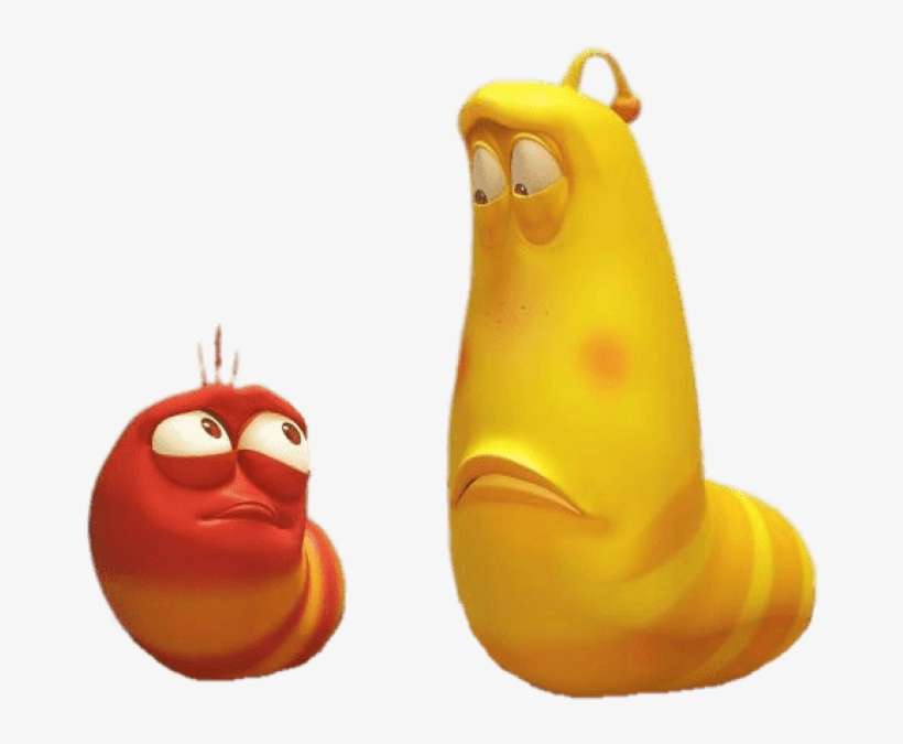 Free Png Download Larva Red And Yellow Looking Disappointed - Larva Png, transparent png download