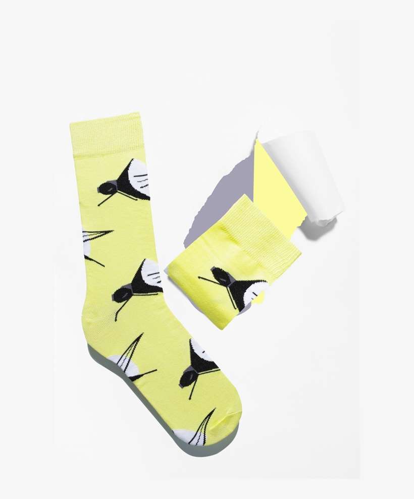 Space Socks - Black Spaceships - Sock, transparent png download