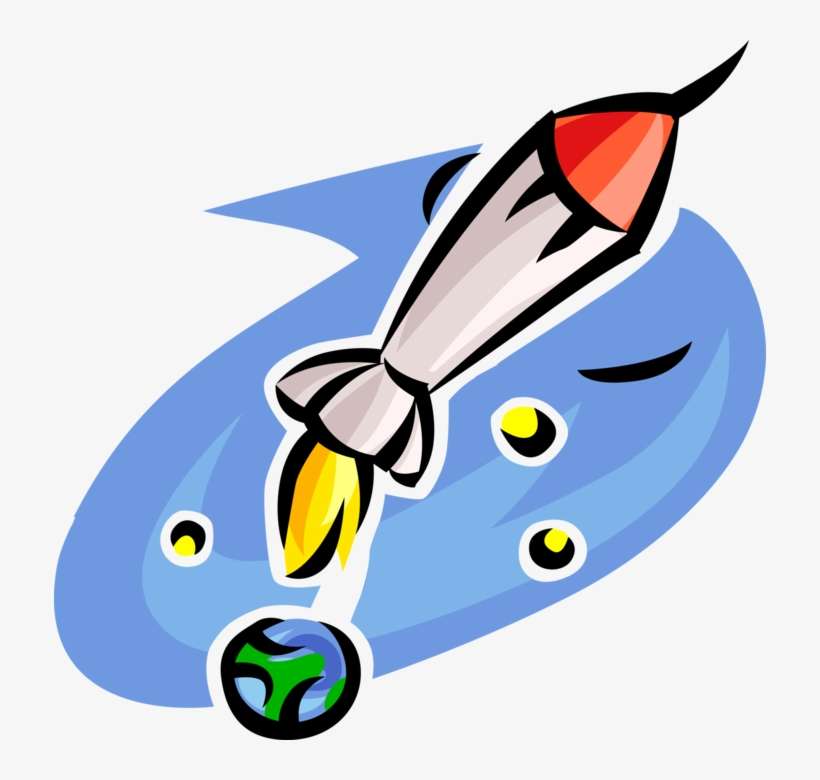 Vector Illustration Of Rocket Spaceship Spacecraft Cartoon Png Image Transparent Png Free Download On Seekpng