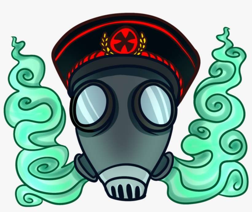 Drawn Gas Mask Smoke - Illustration, transparent png download