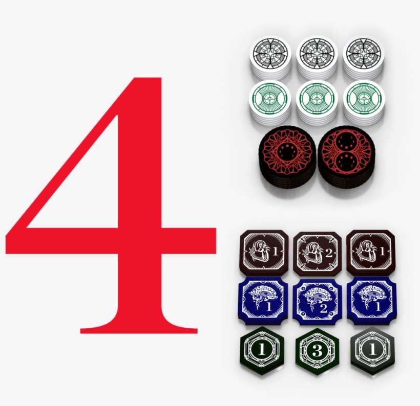 Four Player Bundle - Arkham Horror Lcg Tokens, transparent png download