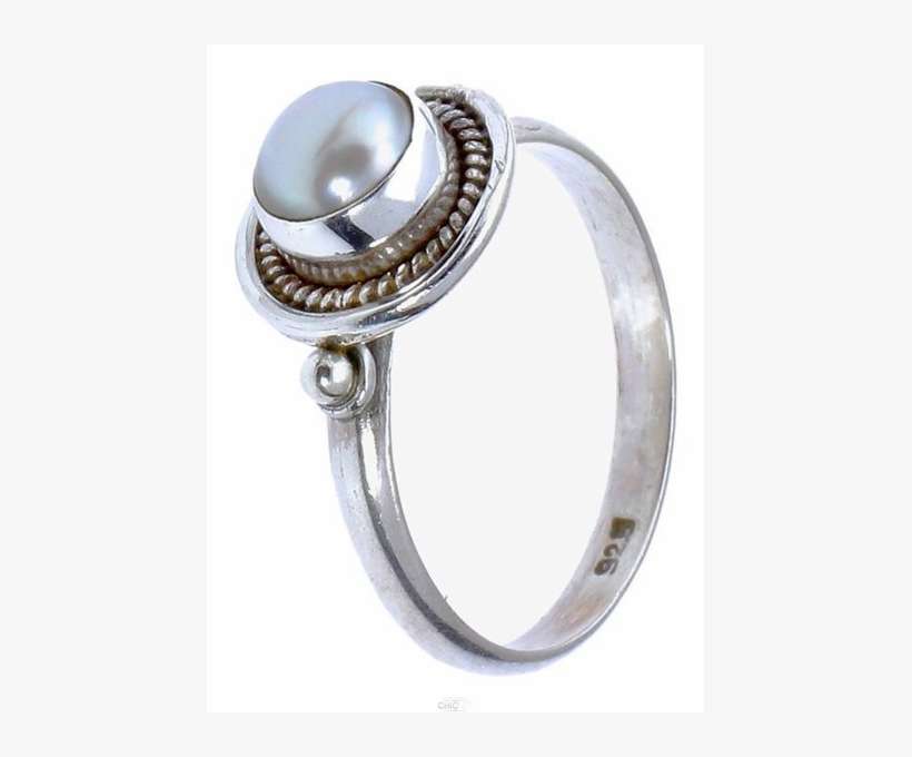 Silver Rings Pearl Braid Pearl Discs Around 925 Sterling - Pre-engagement Ring, transparent png download