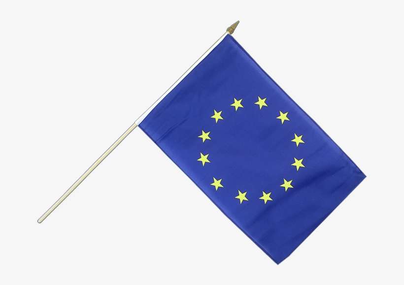 Hand Waving Flag European Union Eu - Eu Flag On Pole, transparent png download