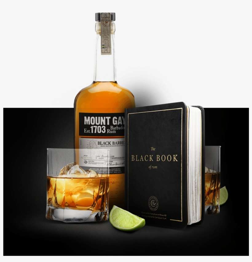Black Book Of Rum And Mount Gay Rum Bottle - Blended Whiskey, transparent png download