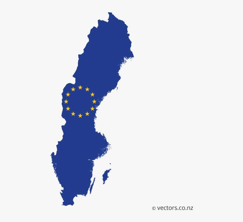 Eu Flag - Map Of Sweden Flag, transparent png download