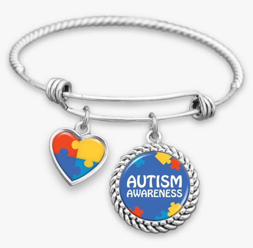 Autism Awareness Puzzle Charm Bracelet - Someone Who I Love Is In Heaven, transparent png download