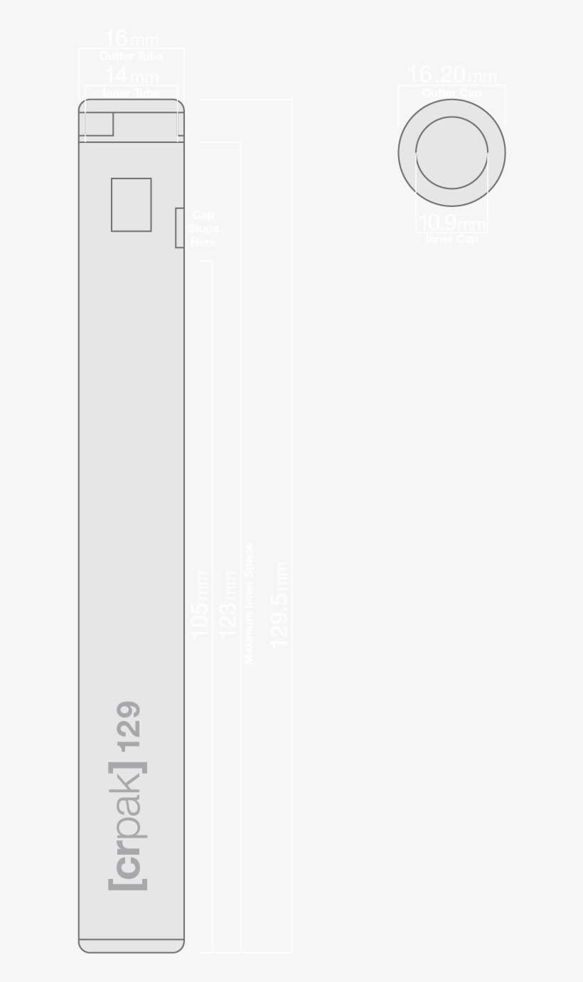 Crpak Tube 129 Meas - Black-and-white, transparent png download