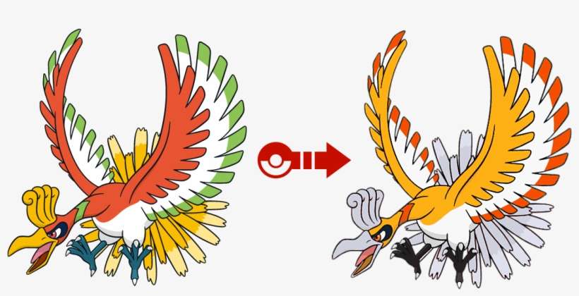 In Pokémon Games There Is A Low Chance To Find Alternate - Ho Oh Dream World, transparent png download
