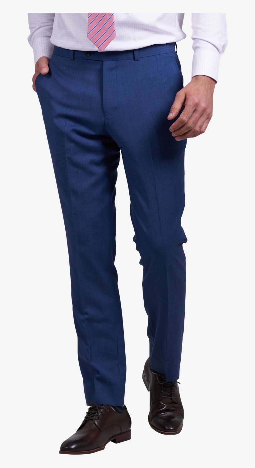 Get The Pentonville Texture Trouser In Blue Online - Trousers, transparent png download