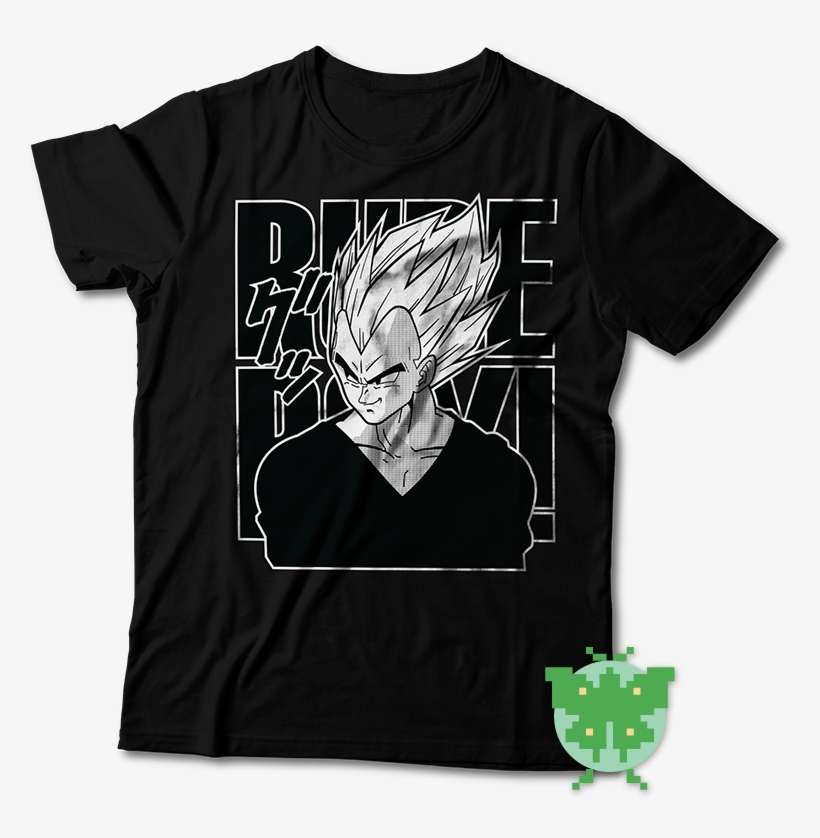 Rude Boy Vegeta Black Tshirt - Illustration, transparent png download