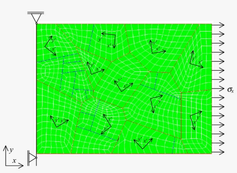 Finite Element Model Of A Polycrystal With 11 Grains - Plot, transparent png download