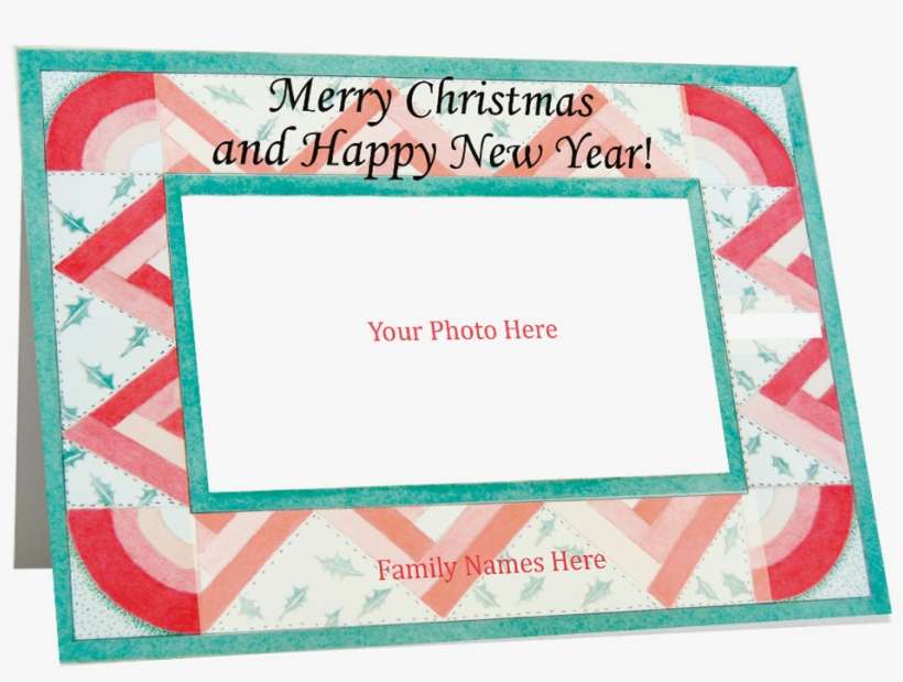 Designer Holiday Photo Card "christmas Quilt" In Sets - Picture Frame, transparent png download