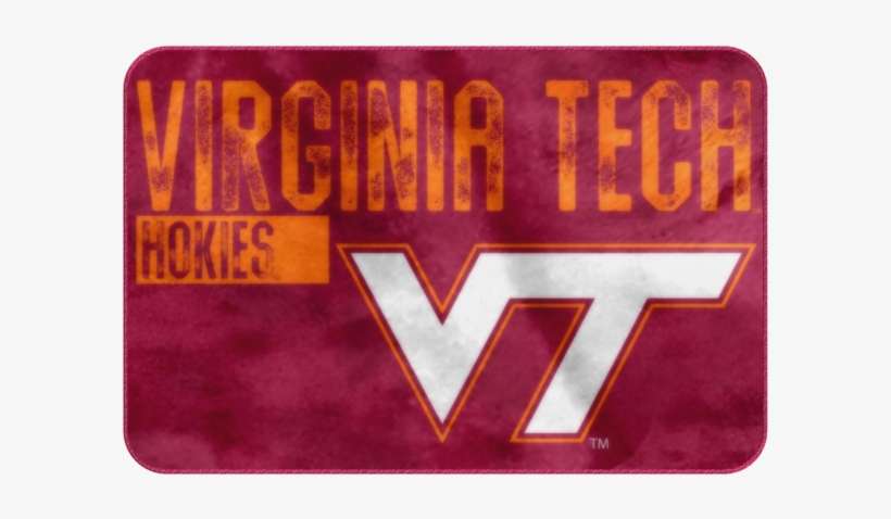 Virginia Tech Hokies Foam Rug Bathroom Mat "worn - Label, transparent png download