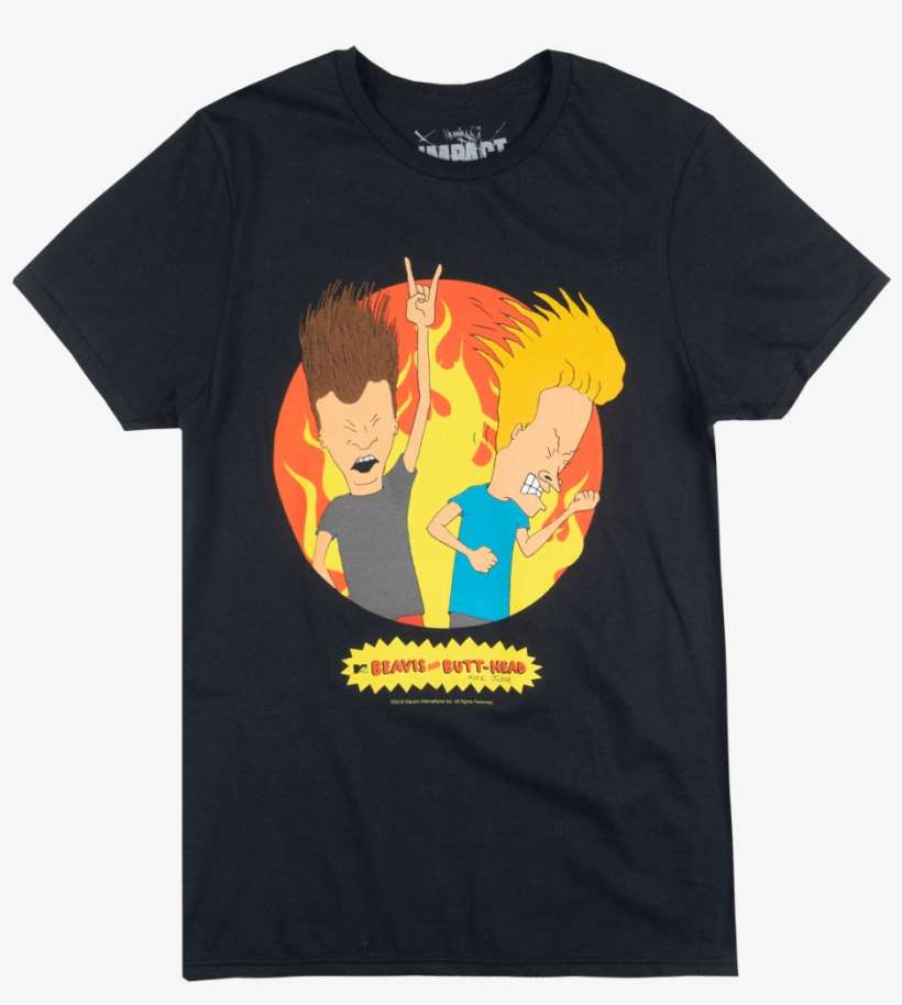 Beavis & Butthead Headbanging T-shirt Mens 90s Cartoon - Beavis And Butthead Shirt Grey, transparent png download