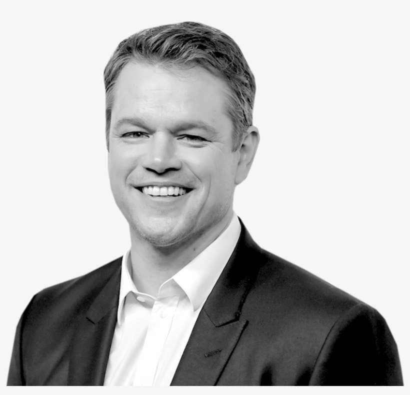 According To One Official Site, There Is An "untitled - Matt Damon Black White, transparent png download