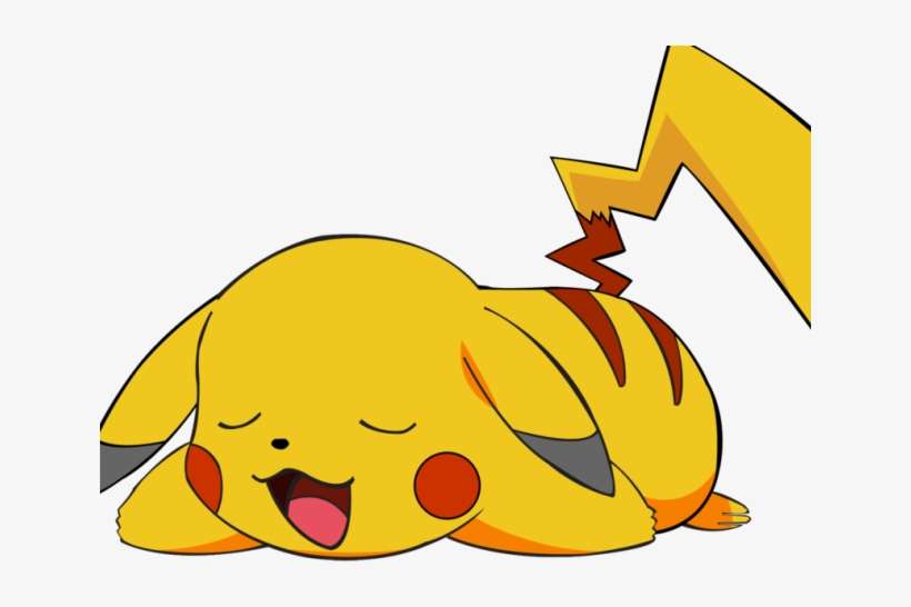 Pikachu Clipart Sleepy - Pikachu Relaxing, transparent png download