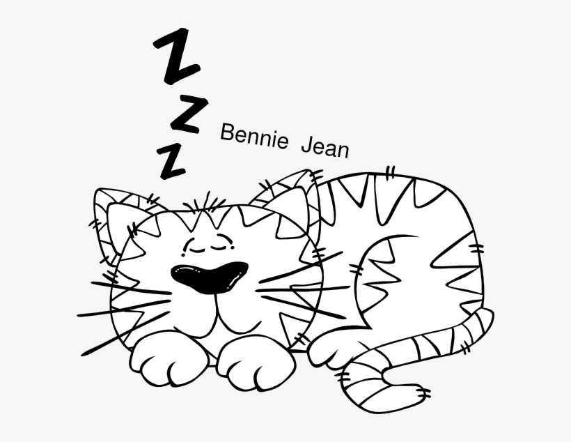 Small - Hidden Cat Clipart Black And White, transparent png download