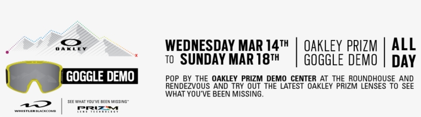 Prizm Goggle Demos - Whistler Blackcomb, transparent png download