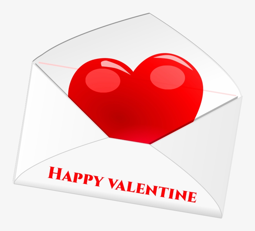 Happy Valentine's Day Png Letter Transparent - Heart, transparent png download