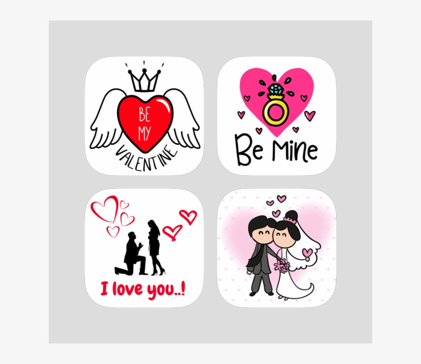 Super Stickers Happy Valentine's Day Bundle 4 - Wedding, transparent png download